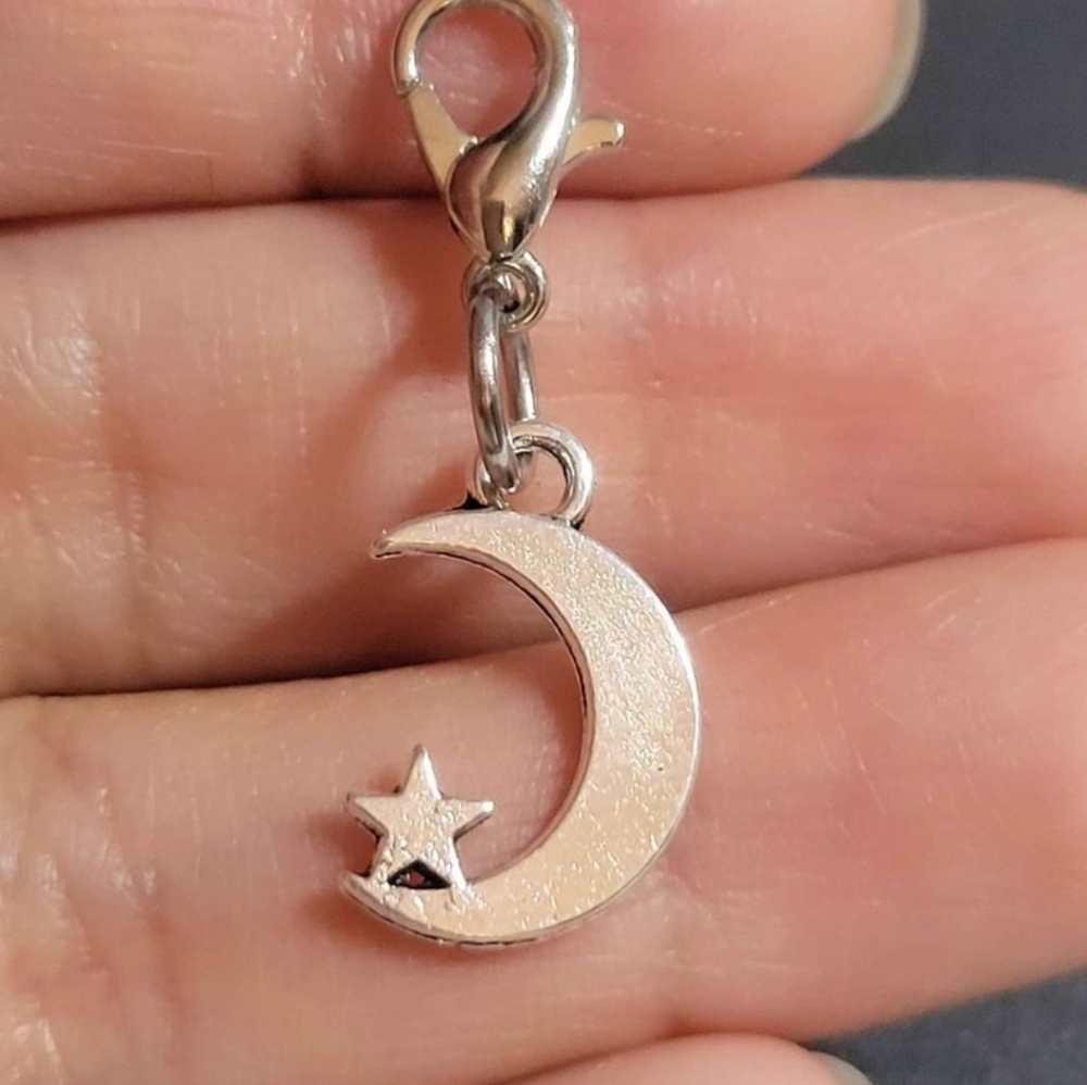 Clip On Moon Star Charms planner